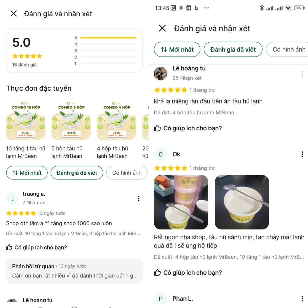 Đánh giá từ khách hàng 1