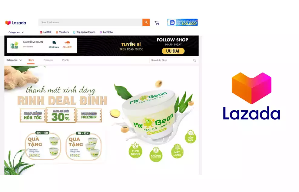 Hình cửa hàng Lazada