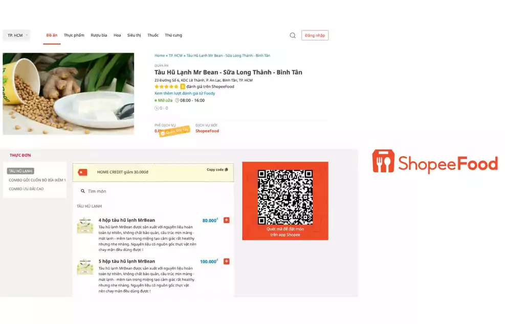 Hình cửa hàng ShopeeFood